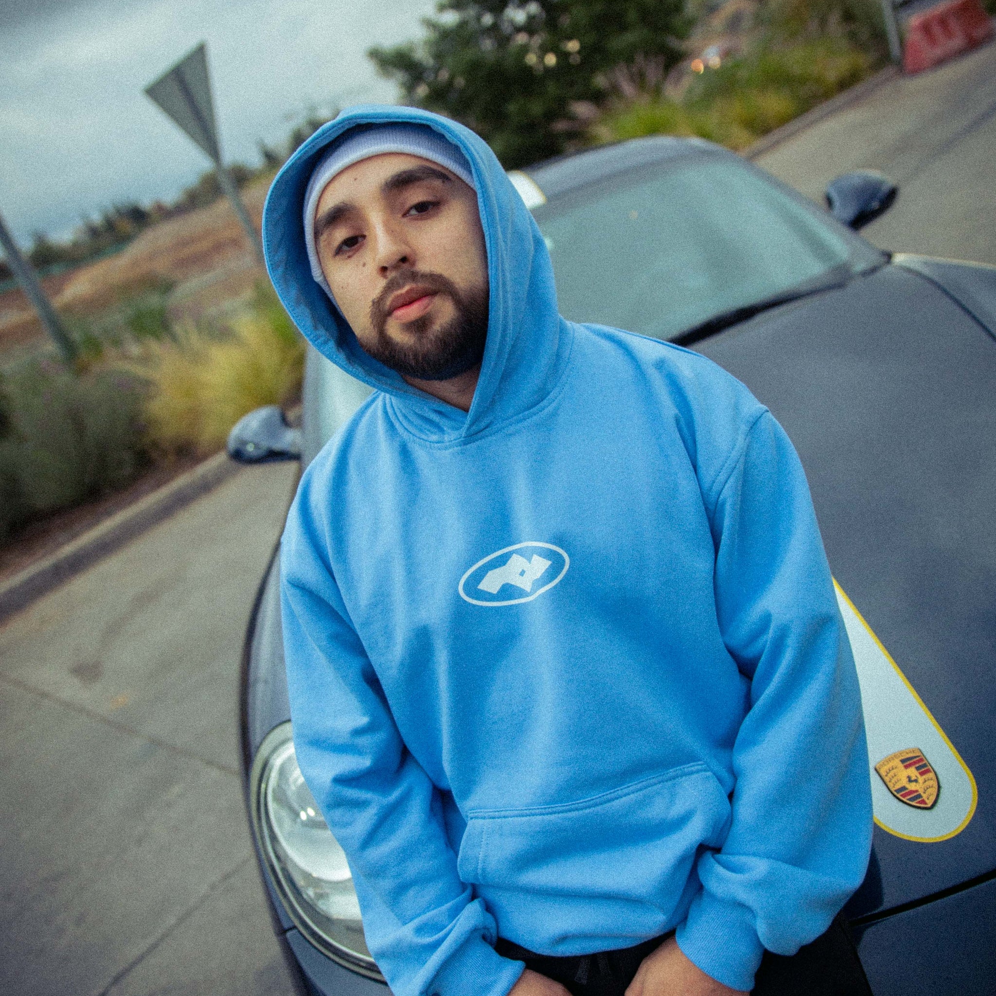HOODIE 004 "BABY BLUE"